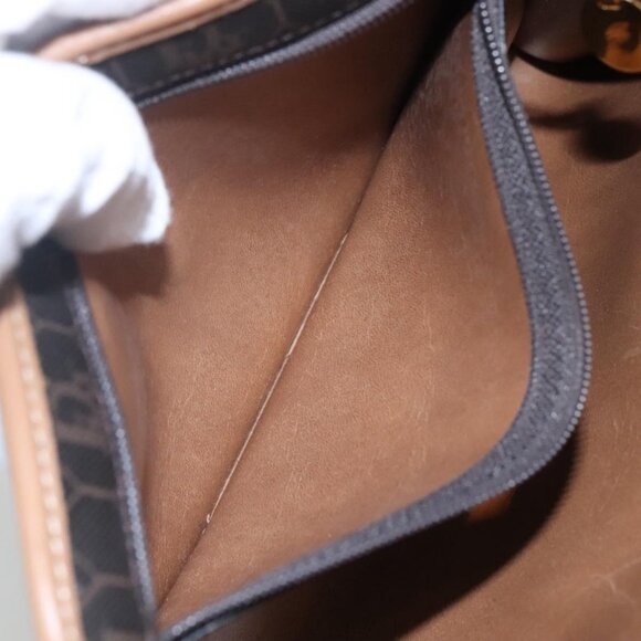 Christian Dior Honeycomb Canvas Shoulder Bag PVC Black - Picture 14 of 16